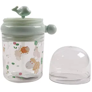 Union Source custom logo 250ml reusable portable drinking kids plastic water bottles with straw pump