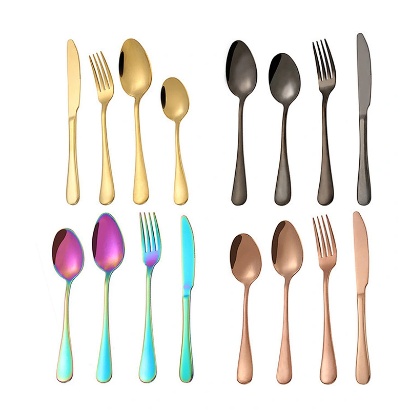 304 Stainless steel cutlery steak knife and fork spoon set