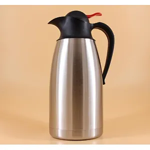 Customized portable large capacity double wall stainless steel tea coffee water pot with handgrip