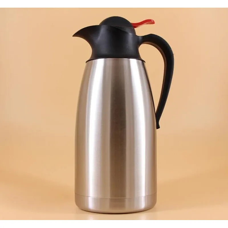Customized portable large capacity double wall stainless steel tea coffee water pot with handgrip