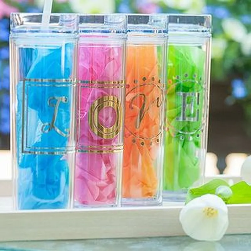 Hot Sale 16oz/480ml Clear Plastic Coffee Bottle Sublimation Skinny Tumbler Cups With Straw And Lid
