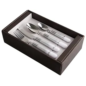 high quality Custom camping kitchen reusable 24 pcs flatware fork knife and spoon stainless steel cutlery set
