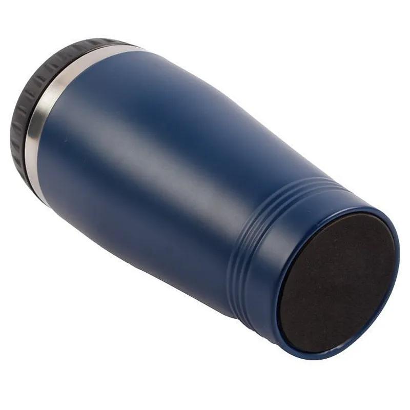 popular customized travel dark blue 450ml reusable Double Wall stainless steel water bottle