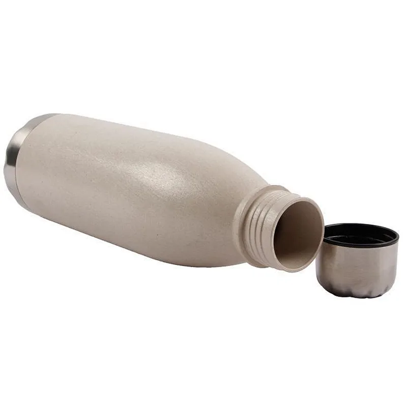 Eco Friendly 750ML Cola Shaped Portable Sport Wheat Straw Travel Plastic Water Bottle With Customized Printing