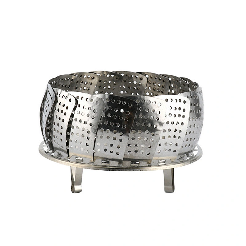 Non-Scratch Folding Collapsible stainless steel food steamer