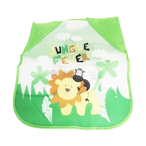 Low Price Cartoon Print Prevent Staining Clothes Polyester Cotton Cheap Wholesale Cooking Aprons For Kids