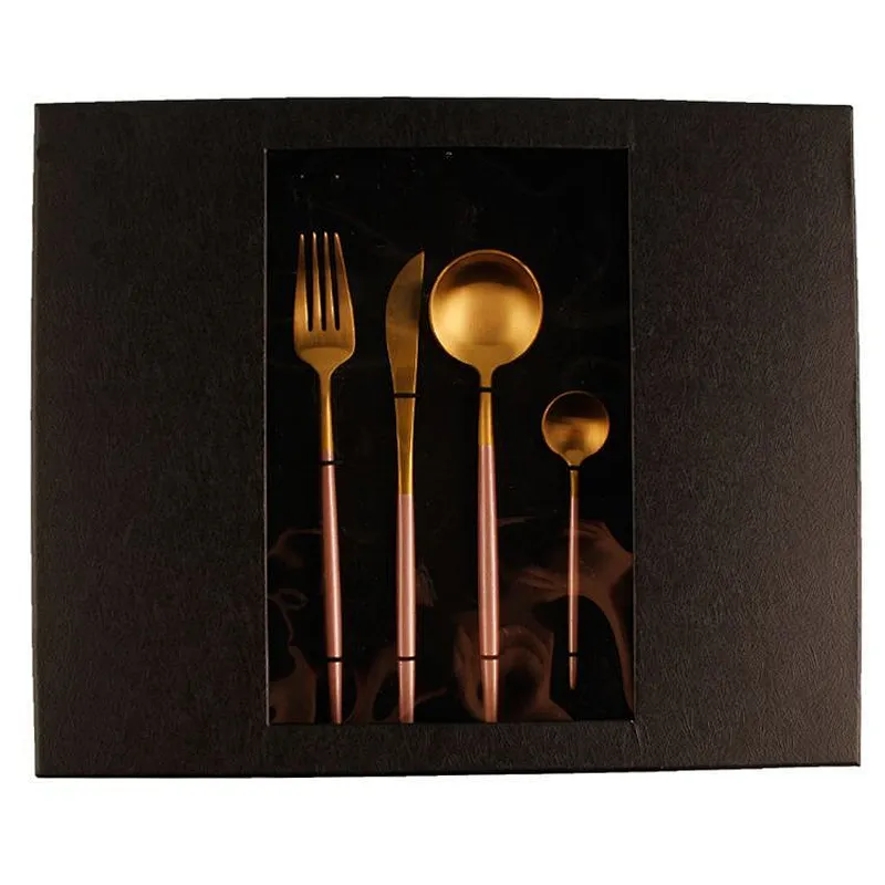 high quality Best 24pcs cuttlery 304 stainless steel flatware tableware food knife fork spoon set for Western