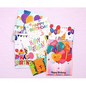 Sellers Union Hot selling design eco-friendly natural 5d diy diamond painting christmas greeting cards for gifts