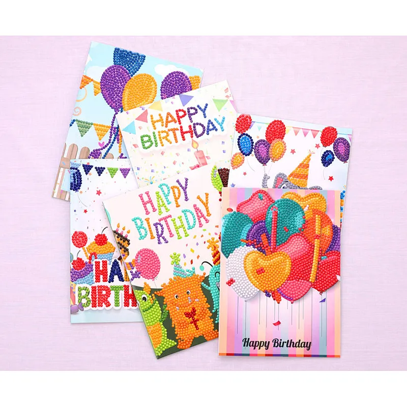 Sellers Union Hot selling design eco-friendly natural 5d diy diamond painting christmas greeting cards for gifts