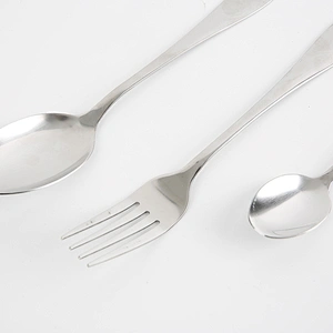 China Fabrication Professional luxury silver party tableware stainless steel matte silverware flatware set