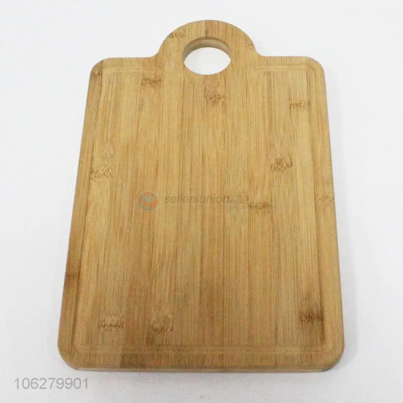 Multifunction Kitchen Bread Pizza Tray Bamboo Wooden Chopping Cutting Board With Round Hole