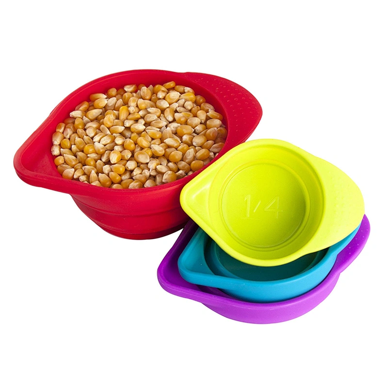 Colorful Custom size silicone collapsible measuring cups