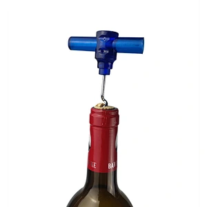 wholesale personalised single handle corkscrew steel plastic custom red wine bottle opener for wedding party