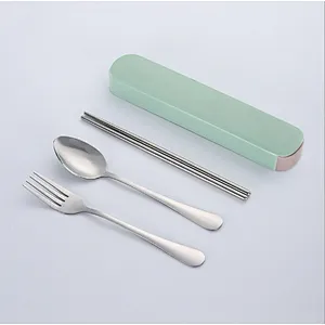Union Source wholesale Silver Modern Elegant household  stainless steel fork knife spoon set for kitchen