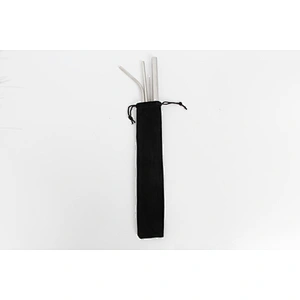 Hot Sale Reusable Food Grade  Bar Accessories Silver Stainless Steel Drinking Metal Straw Set