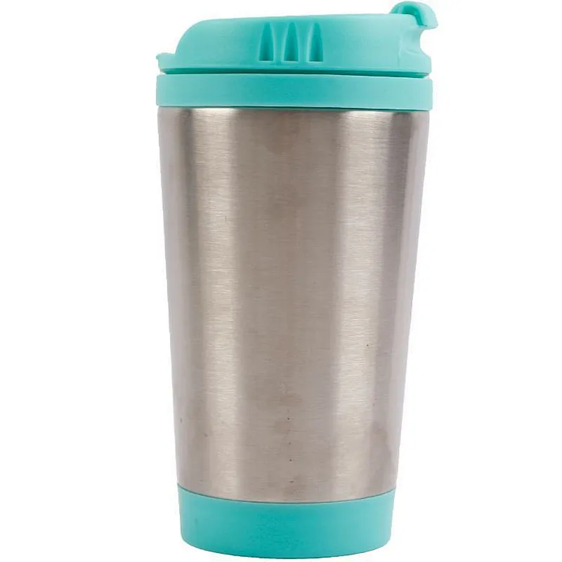 High quality 400ml portable double wall stainless steel leak proof coffee cups for  car