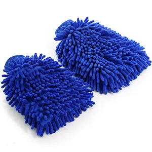 Union Source Waterproof Double Sided Chenille Microfiber Cleaning Mitt Gloves / Russia Market