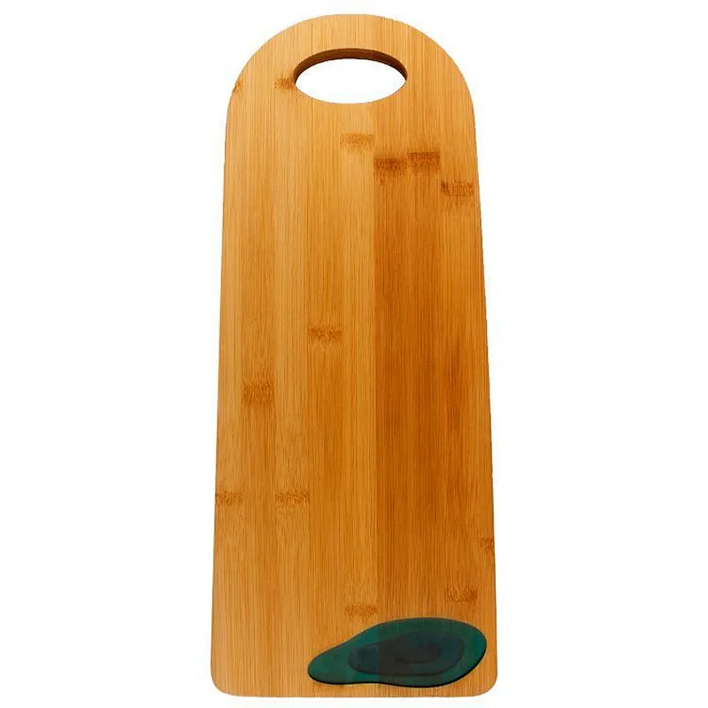 High quality new design custom kitchen use long lasting bamboo cutting board with handle