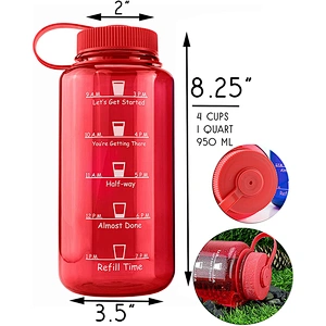 2020 new design 1L bpa free outdoor eco friendly reusable drinking insulated sport water bottle with lid