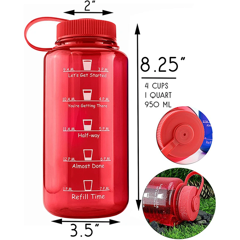2020 new design 1L bpa free outdoor eco friendly reusable drinking insulated sport water bottle with lid
