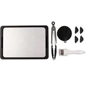 Hot sell customized complete aluminum alloy meat food metal thawing plate fast defrosting tray set with color box