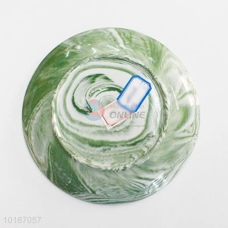 Factory Direct Sales Green Marbling Restaurant Dinnerware Dinner Ceramic Porcelain Plate Dishes
