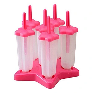 Union Source  Household Reusable Kitchen Accessories Summer Food Grade DIY  6 Piece Ice Pop Molds Maker