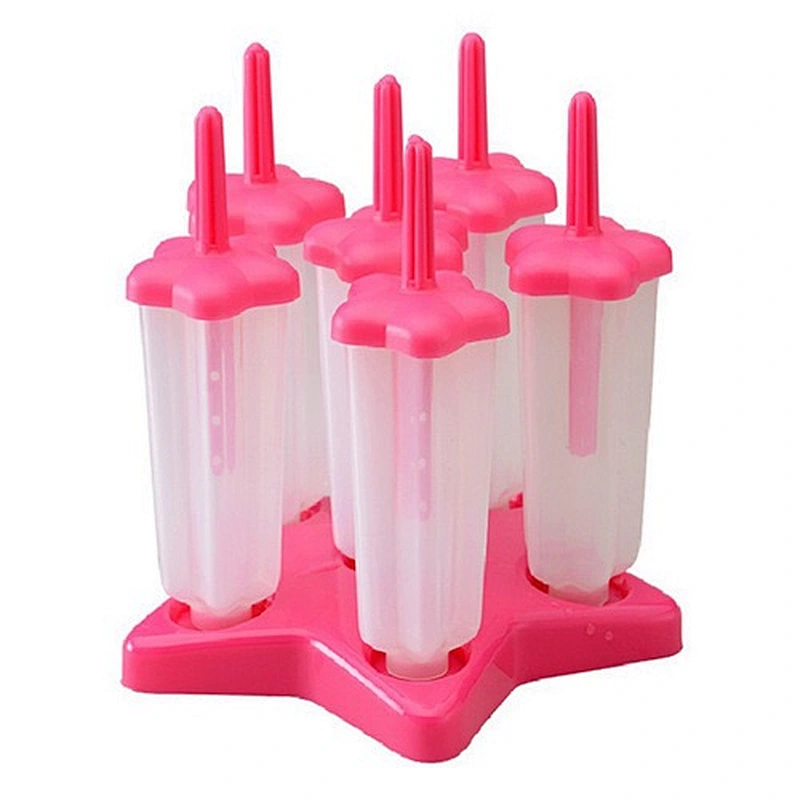 Union Source  Household Reusable Kitchen Accessories Summer Food Grade DIY  6 Piece Ice Pop Molds Maker