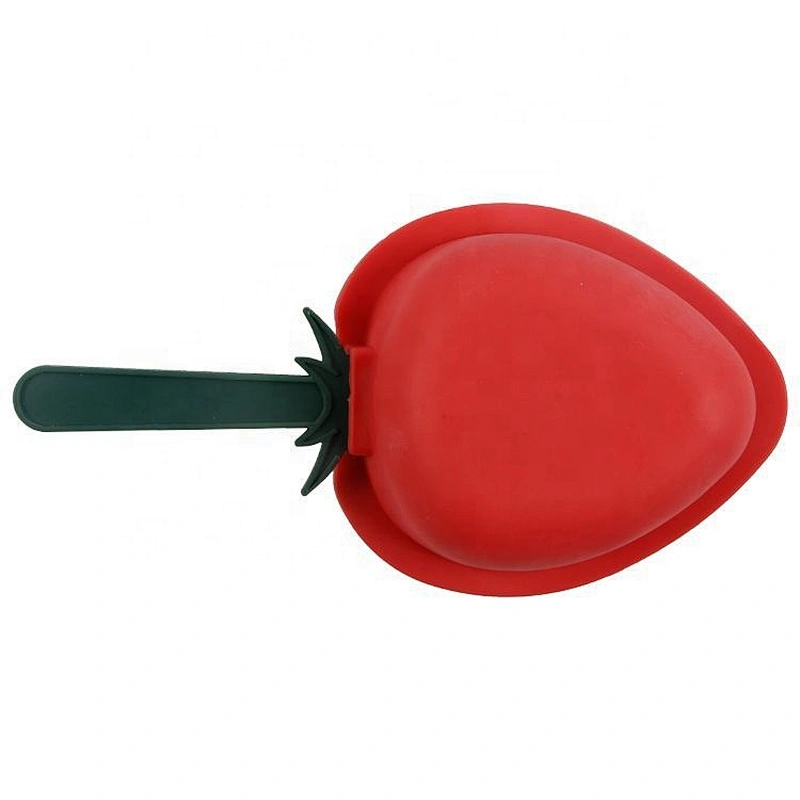 Hot sell stocked strawberry shape pp plastic home kitchen whiskey ice cream cube mold with opp tag