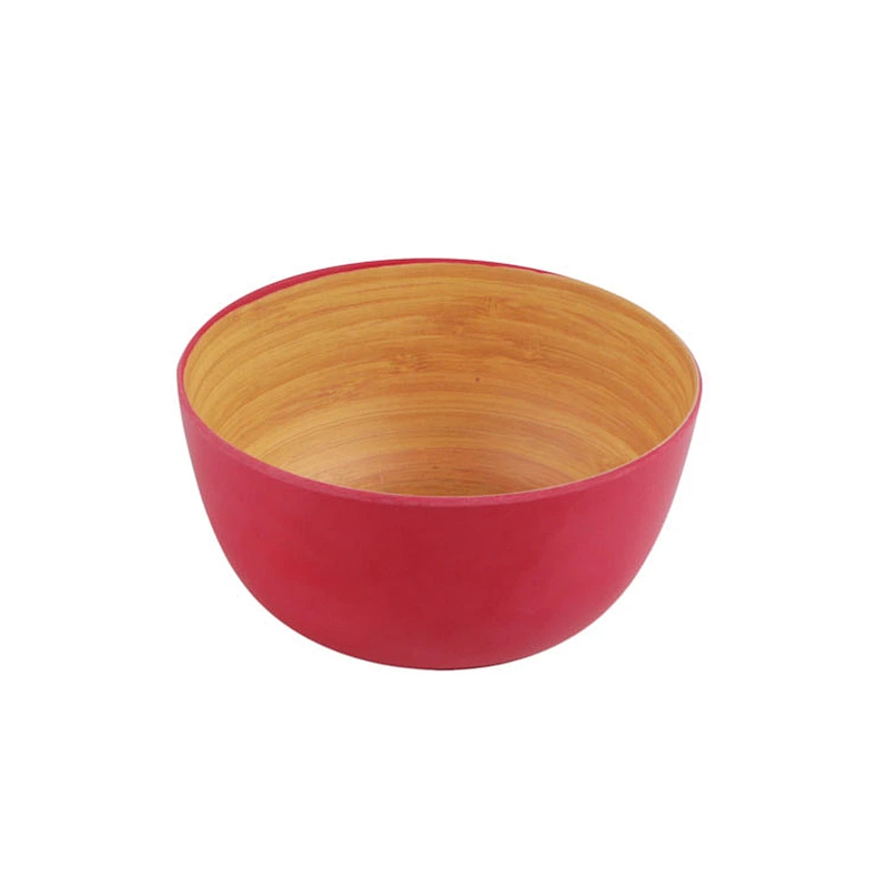 Best selling eco friendly round bamboo fibre fruit salad bowl set