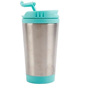 High quality 400ml portable double wall stainless steel leak proof coffee cups for  car