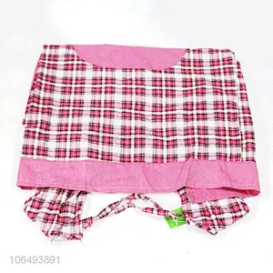 Chinese Factory Direct Sales Women Home Pink Polyester Cotton Cooking Baking Kitchen Apron With Pocket