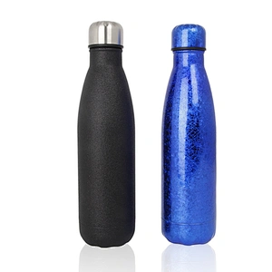 Hot sale Double Wall Portable Cola Shape  18/8 Stainless Steel Vacuum Flask Sublimation Water Bottle