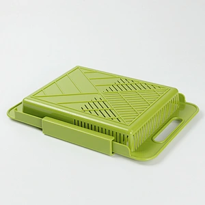 PP kitchen plastic chopping Cutting Board with colander