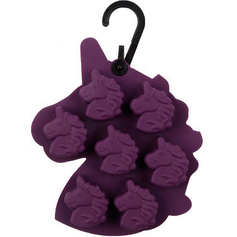 Low price beautiful eco-friendly unicorn home kitchen ice cube trays silicone mold with opp tag