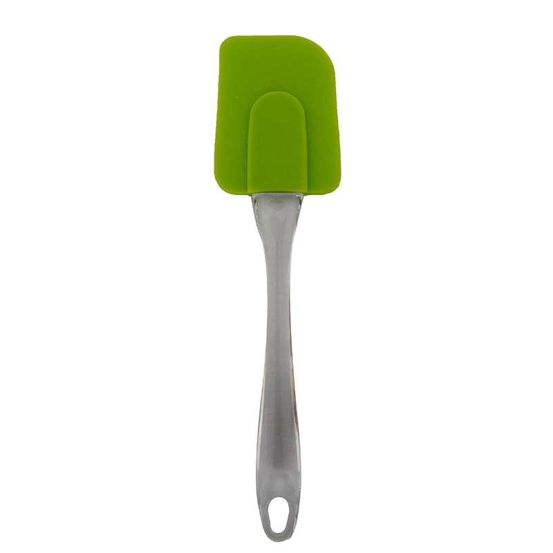 wholesale kitchen curved heat resistant baking silicone spatula cooking tools set with plastic handle