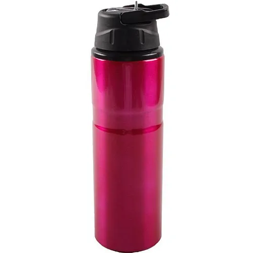 Hot Sale 750ml Portable Large Capacity Aluminium  Outdoor Carabiner Sports Water Bottle For Men