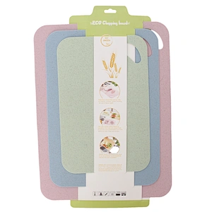Wholesale Plastic Chopping Customized Lightweight kitchen accessories wheat straw flexible cutting Board set 3 pcs