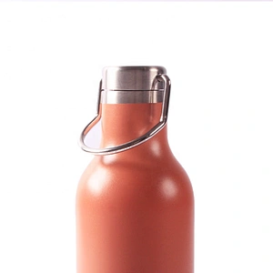 Reusable Portable Double Walled Gym Vacuum Insulated 500ml Stainless Steel Water Bottle With Lids