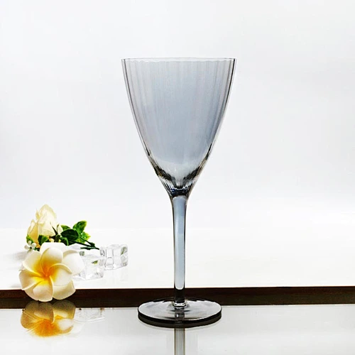 Hot sale customized eco-friendly cone opening clear kitchen goblet glass wine glasses with egg package