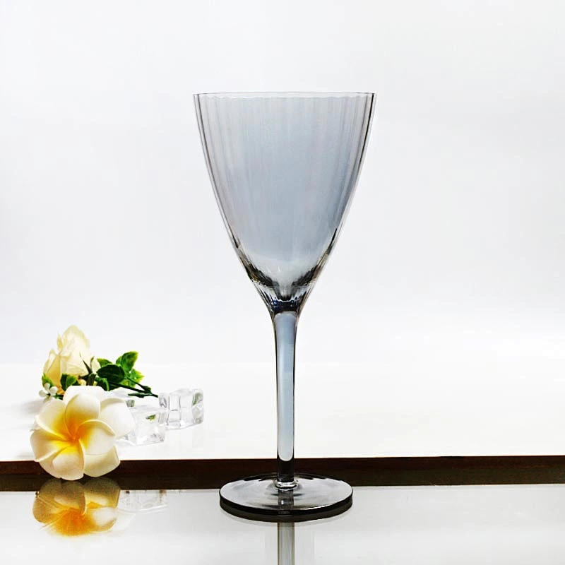 Hot sale customized eco-friendly cone opening clear kitchen goblet glass wine glasses with egg package
