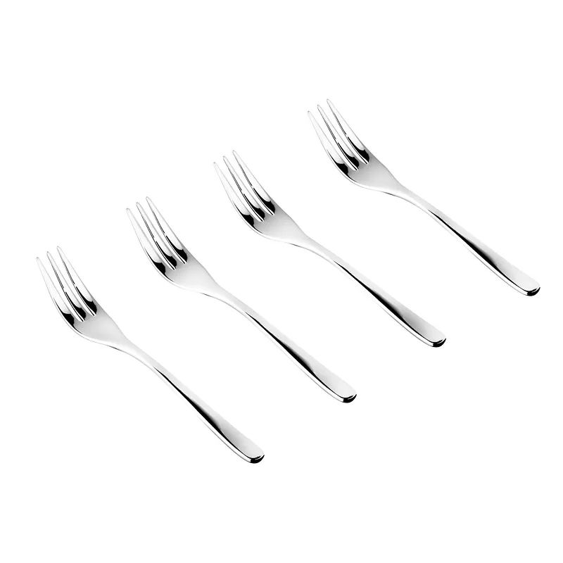 High Quality Silver Kitchen Stainless Steel Cutlery Set of 4 pcs Dessert Fork