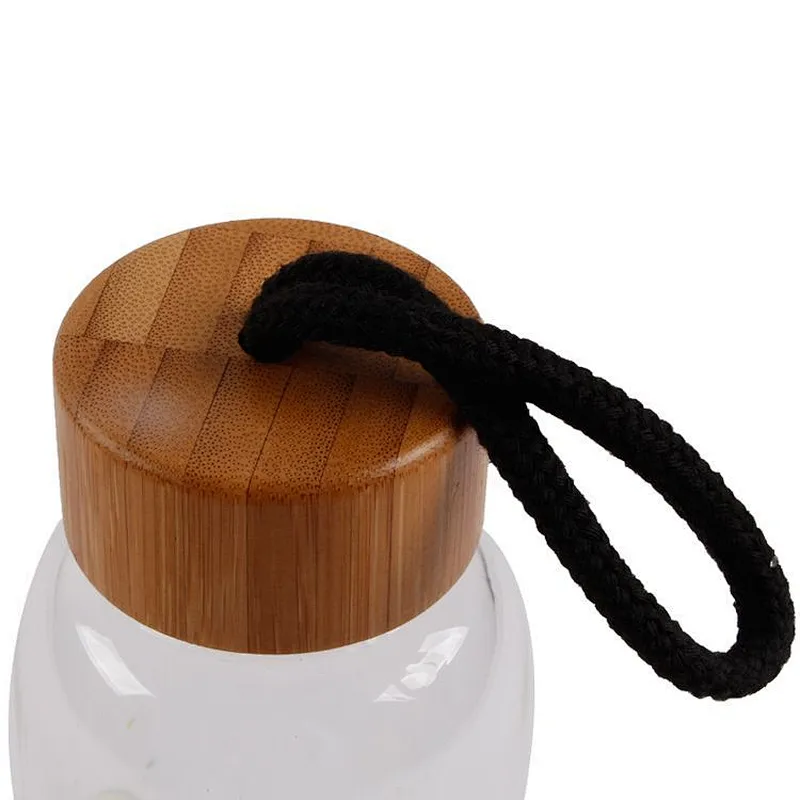 hot sale 550ml straight body best selling portable clear glass tea mug with bamboo cover