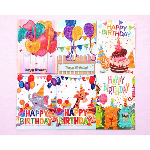 Sellers Union Hot selling design eco-friendly natural 5d diy diamond painting christmas greeting cards for gifts