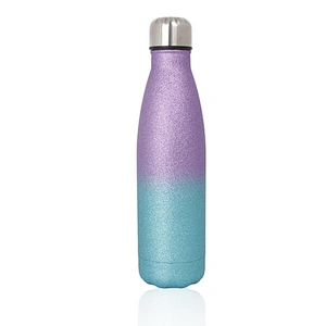 Hot sale Double Wall Portable Cola Shape  18/8 Stainless Steel Vacuum Flask Sublimation Water Bottle