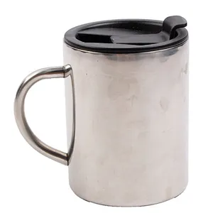 Union Source Durable Stainless Steel Coffee Cup With Lid/Travel Metal Coffee/Tea Mug
