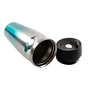 Custom 400ml portable flask sport double wall insulated stainless steel coffee cup with lid