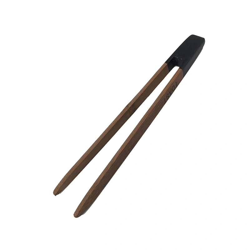 Union Source Toaster Serving light weight bamboo magnetic fry food tongs