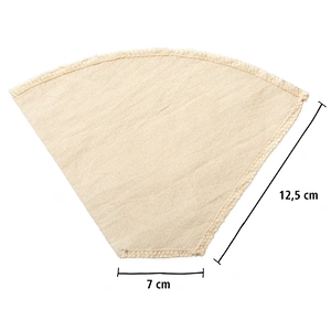 Hot selling reusable natural organic cotton kitchen fine foldable coffee brewing filter strainer
