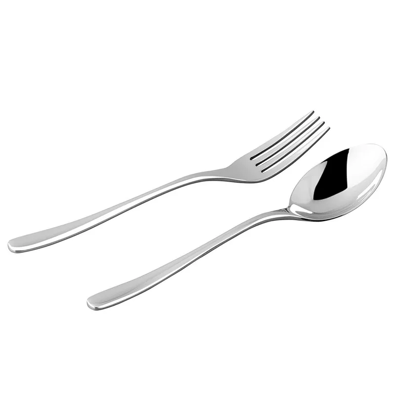 High Quality Wholesale Silver Kitchen Stainless Steel Fork Spoon Cutlery Set